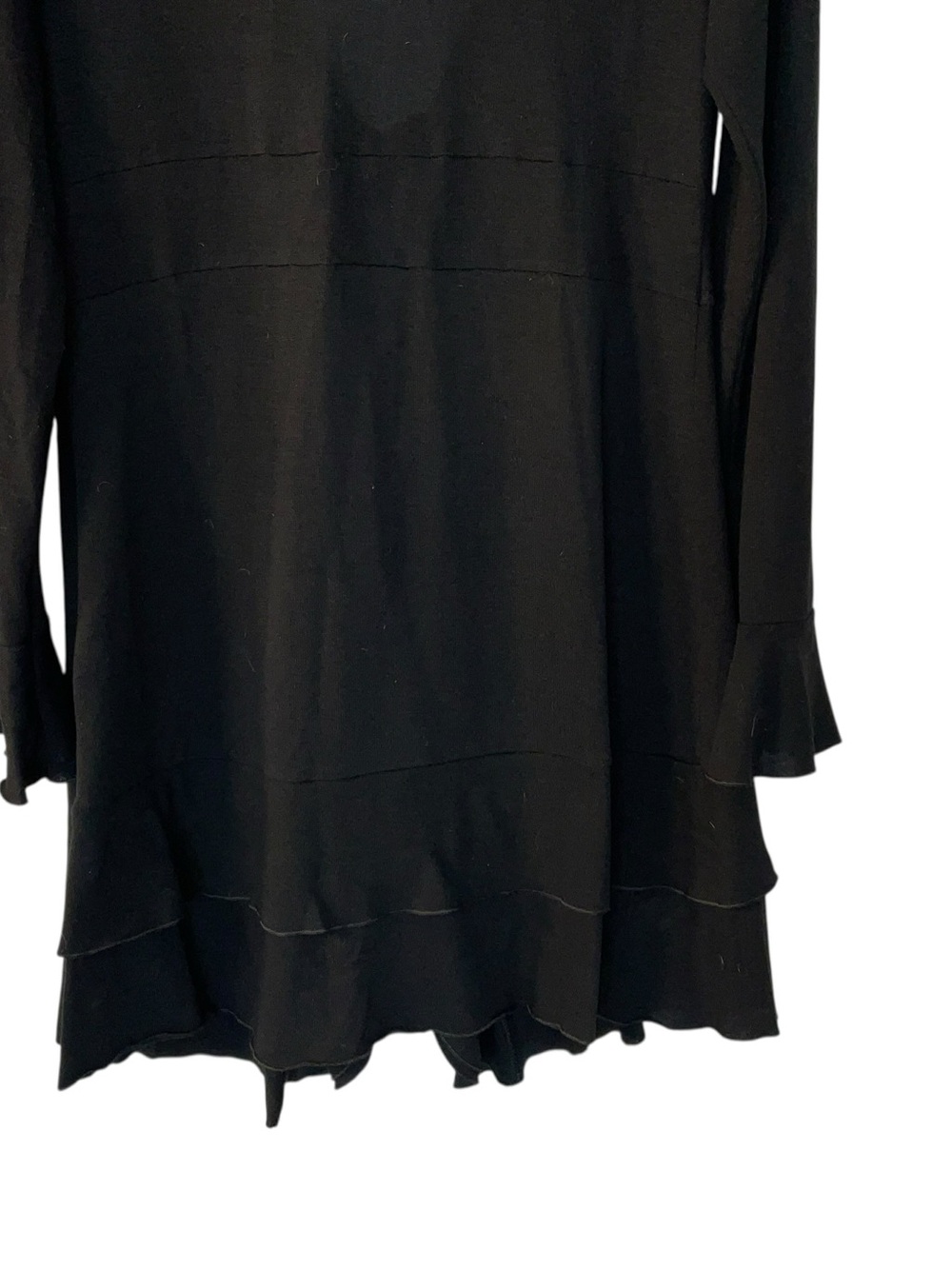 EARTHBOUND Black Open-Front Draped Blazer - Picture 6 of 7